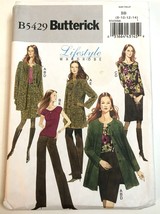 Butterick Pattern B5429 Lifestyle Wardrobe Coat Top Skirt Pants Size 8-1... - £5.43 GBP