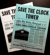 Back To The Future Save The Clock Tower Flier Set Prop/Replica CLEARANCE... - $2.06