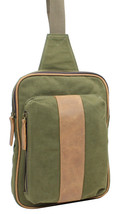Vagarant Traveler Cotton Canvas Chest Pack Travel Bag CK91.Green - £25.84 GBP