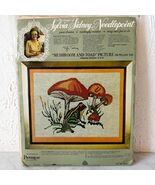 Sylvia Sidney Needlepoint Kit Mushroom and Toad Paragon Vintage 1970 - S... - $690.60 MXN