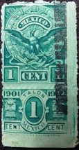  Mexico Renta Interior 1901-1902 One Centavo Stamp - $0.99