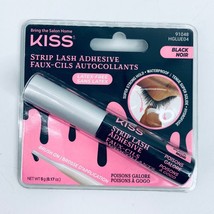 KISS Black Lash Strip Brush On Adhesive Glue Latex Free Waterproof 91048... - $4.97