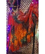Tribal BellyDance ATS AMAZING  TyeDyed Lurex  Beautiful gypsy Skirt 25 Y... - $2,352.22 MXN