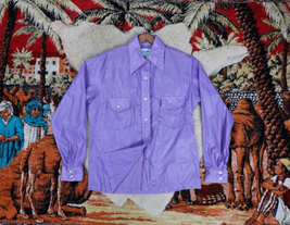 1970s Lilliac Purple Nylon Rain Wind Proof Resistant Drizzler Shirt Jack... - $38.70