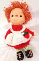 16” Yarn Crochet 70’s Strawberry Shortcake Doll Vinyl Freckle Face Vintage - £11.10 GBP