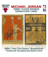 1996 97 NBA 23K GOLD CARD MICHAEL JORDAN 1986 Fleer Rookie Repint Auto P... - £10.75 GBP