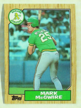 1987 Topps Mark McGwire Oakland Athletics #366 Baseball Card - £2.68 GBP