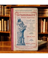 Antique 1912 Grammaire Cours Superieur Claude Auge Librairie Larousse Fr... - $59.61