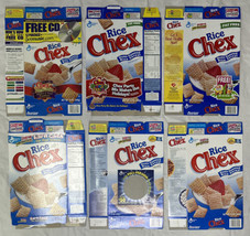 1990&#39;s-2000&#39;s Empty Rice Chex 12OZ Cereal Boxes Lot of 6 SKU U199/229 - £23.42 GBP