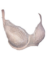 Paramour Captivate Full Support Lace Bra Sz 36D Beige Floral Style 135061 - £14.12 GBP