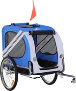 Aosom Dog Bike Trailer Pet Cart Bicycle Wagon Cargo Carrier, Road &amp; Mesh... - £134.17 GBP