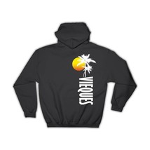 Vieques : Gift Hoodie Puerto Rico Tropical Beach Travel Souvenir - £28.94 GBP