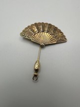 Vintage Hand Fan Stick Pin 6.5cm - £23.88 GBP