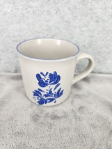 Vintage Pfaltzgraff Yorktowne Coffee Or Tea Mug Cup 10oz White &amp; Blue St... - £10.71 GBP