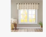 MADISON PARK SARATOGA FRETWORK PRINT GROMMET TOP WINDOW VALANCE 50&quot; wide - $18.69