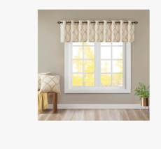 Madison Park Saratoga Fretwork Print Grommet Top Window Valance 50&quot; Wide - £14.59 GBP