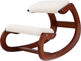 Ergonomic Kneeling Chair Birch Computer Stool Relax Your Knees with, Walnut - $142.99
