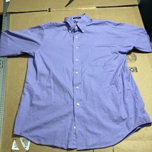 Chaps Purple Dress Shirt Classic Fit Large 16-16.5, Wrinkle Free Busines... - £5.31 GBP