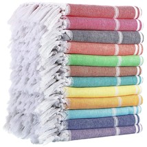 12 Pcs Turkish Beach Towels Set Turkish Bath Towel Bulk Peshtemal Bath T... - £96.99 GBP