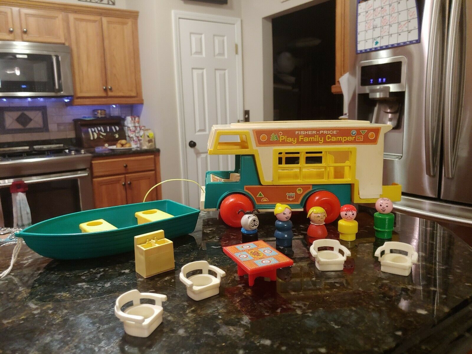 Vintage Fisher Price Little People Play Family Camper #994 INCOMPLETE - $67.92