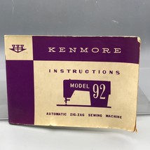 Vintage Kenmore Sewing Machine Instructions Manual Model 92 - $34.99