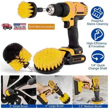 3 Pcs/ Set Combo Power Scrubber Cleaning Drill Brush For Carpet Glass Ca... - £14.10 GBP