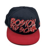 New Era Boston Red Sox Snapback Hat Cap Navy Blue Red Cotton MLB - $19.79