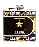 US Army Military Logo 6 oz Metallic Wrap Flask - Graduation, Retirement ... - £11.95 GBP