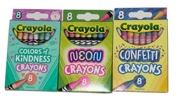 Lot of 3 Crayola Colors of Kindness, Neon and Confetti - £4.01 GBP