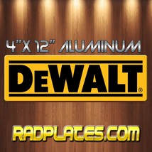 DeWALT Tools  4&quot; x 12&quot; Aluminum Metal Wall Sign Garage Man Cave Tool Roo... - £13.35 GBP