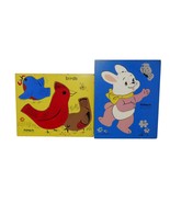 Playskool Birds Peter Rabbit Wooden Puzzles 155-19 165-2 - $237.29 MXN