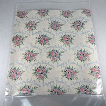 Vintage Rust Craft Partial Wrapping Paper Sheet 10&quot; x 29&quot; Birthday Wishe... - €7,05 EUR