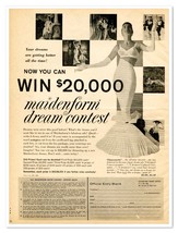 Print Ad Maidenform Bra Dream Contest Vintage 1957 Newsprint Advertisement - $9.70