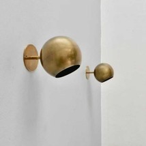 Mid Century Vintage Pair Of Two Italian Brass Sconces Lamp Lights Fixture - £211.75 GBP