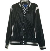 Arizona Button Up 50&#39;s Style Jacket ~ M ~ Black &amp; White ~ Long Sleeve - £13.42 GBP