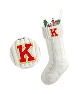 Honeysea 19.68" White Initial Christmas Stocking Vintage Holiday Decoration - $86.24 MXN Honeysea 19.68" White Initial Christmas Stocking Vintage Holiday Decoration - $86.24 MXN