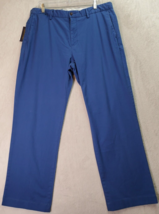 Polo Ralph Lauren Pants Men Size 35 Blue Cotton Pockets Stretch Classic Fit Logo - £35.75 GBP