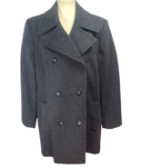 Womens Pendleton Dress Pea Long Wool Coat Grey Lined Size 16 - £49.77 GBP