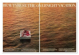 BeautyRest by Simmons Floating Mattress Vintage 1972 2-Page Magazine Ad - £9.63 GBP
