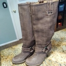 Frye Carmen 77846 Harness Tall Boot Brown Leather Western Boots Women&#39;s ... - $123.75