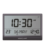 Alfajr Jumbo Automatic Worldwide Digital Azan Nimaz Prayer Wall Gray Clo... - $149.99