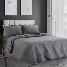Grey Patchwork Hombys Oversized King Bedspreads 128X120, 3 Pcs., Dark Gr... - $1,636.18 MXN