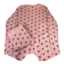 Anybody Pink Loungewear Size XS Top And Bottom Waffle Hearts Pajamas Coz... - £21.90 GBP