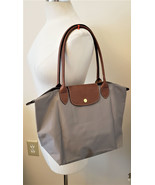 Longchamp Le Pliage Depose Tote Handbag/Shoulder Bag Gray Nylon - £103.76 GBP