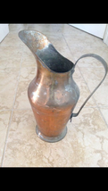 vintage 1940&#39;s large copper pitcher approximately 16&quot; - £156.90 GBP