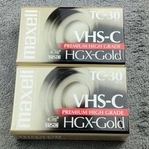 Maxell TC-30 VHS-C Premium High Grade HGX-Gold Camcorder Tapes Lot Of 2 ... - £6.86 GBP