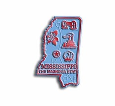 Mississippi Small State Magnet by Classic Magnets, 1.6&quot; x 2.4&quot;, Collecti... - £2.28 GBP