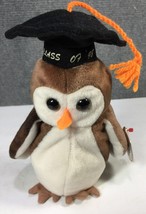 Ty Beanie Babies Wise the Owl, Class of &#39;98, DOB 1997, Tush 1998 PE Pellets, NWT - £4.72 GBP