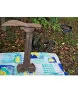 Antique 14&quot; Cast Iron Cobblers Shoe Repair Stand Last With Shoe Mold - $31.97