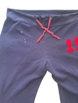 Vintage ACE USA Sweatpants L Navy Red 15 Drawstring Wide Leg image 3